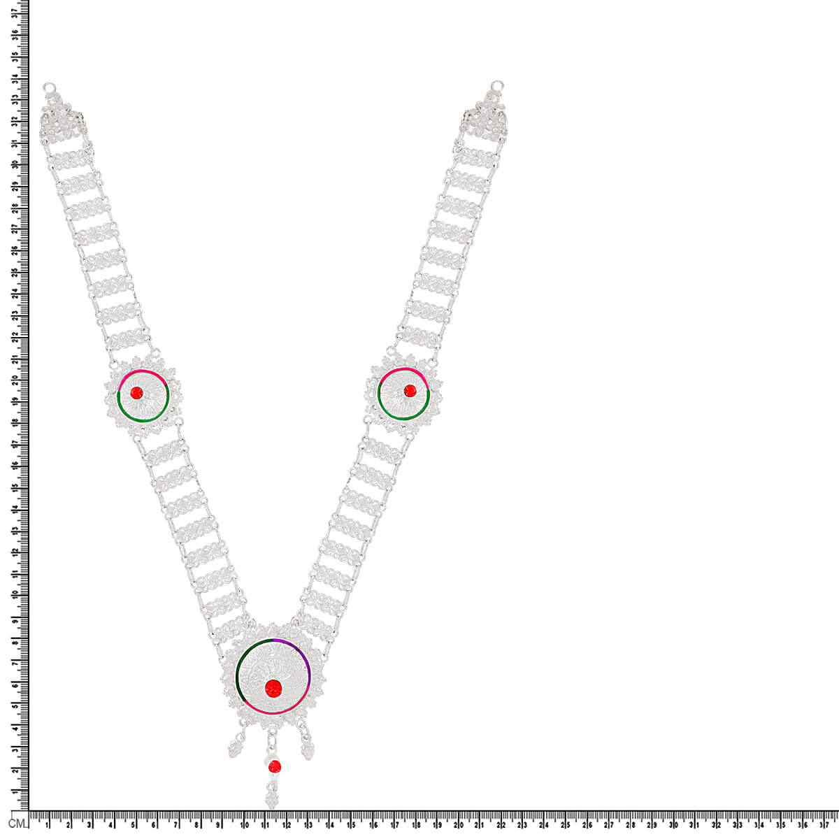 Delicate Charm Silver Necklace for Ganpati