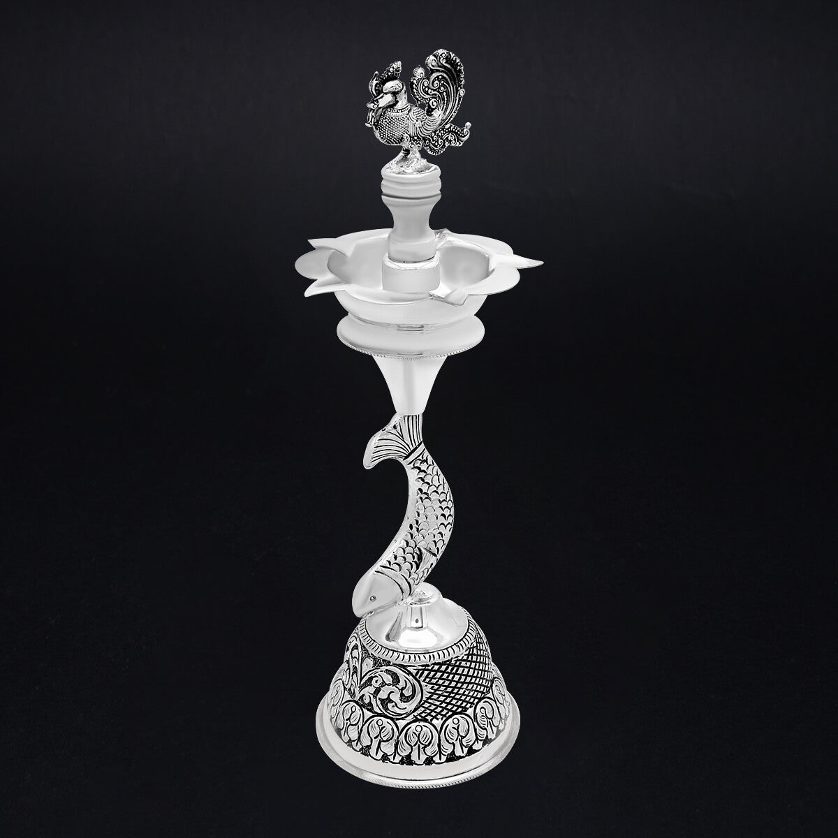Exquisite Shine Fish Motif Silver Samai