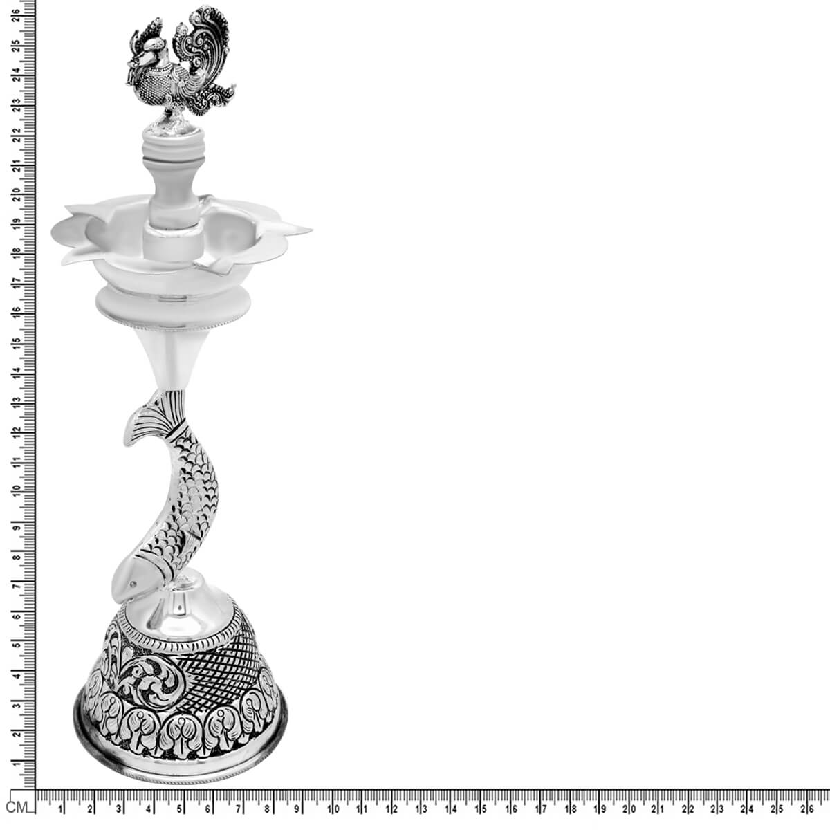 Exquisite Shine Fish Motif Silver Samai