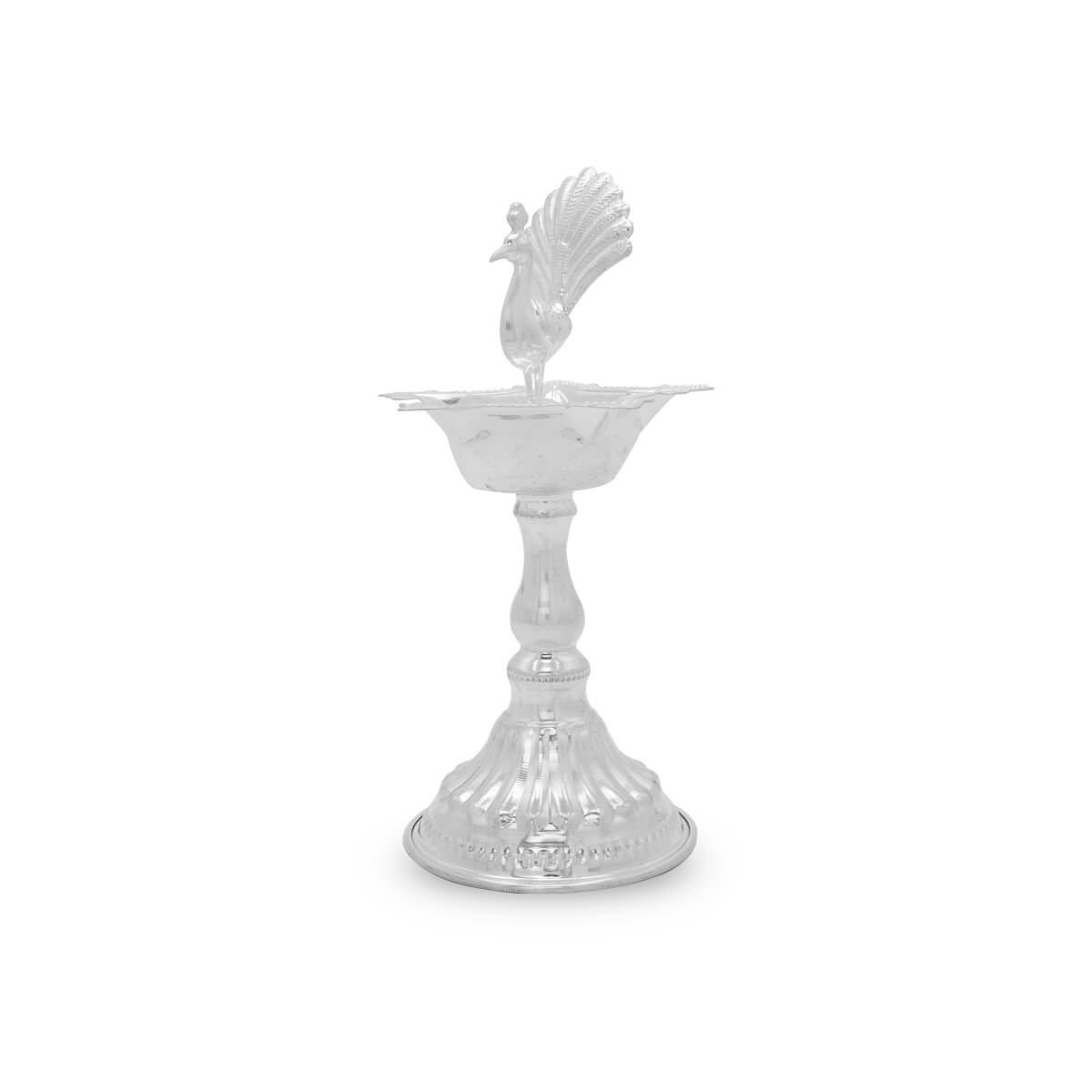 Brilliant Shimmer Silver Peacock Samai