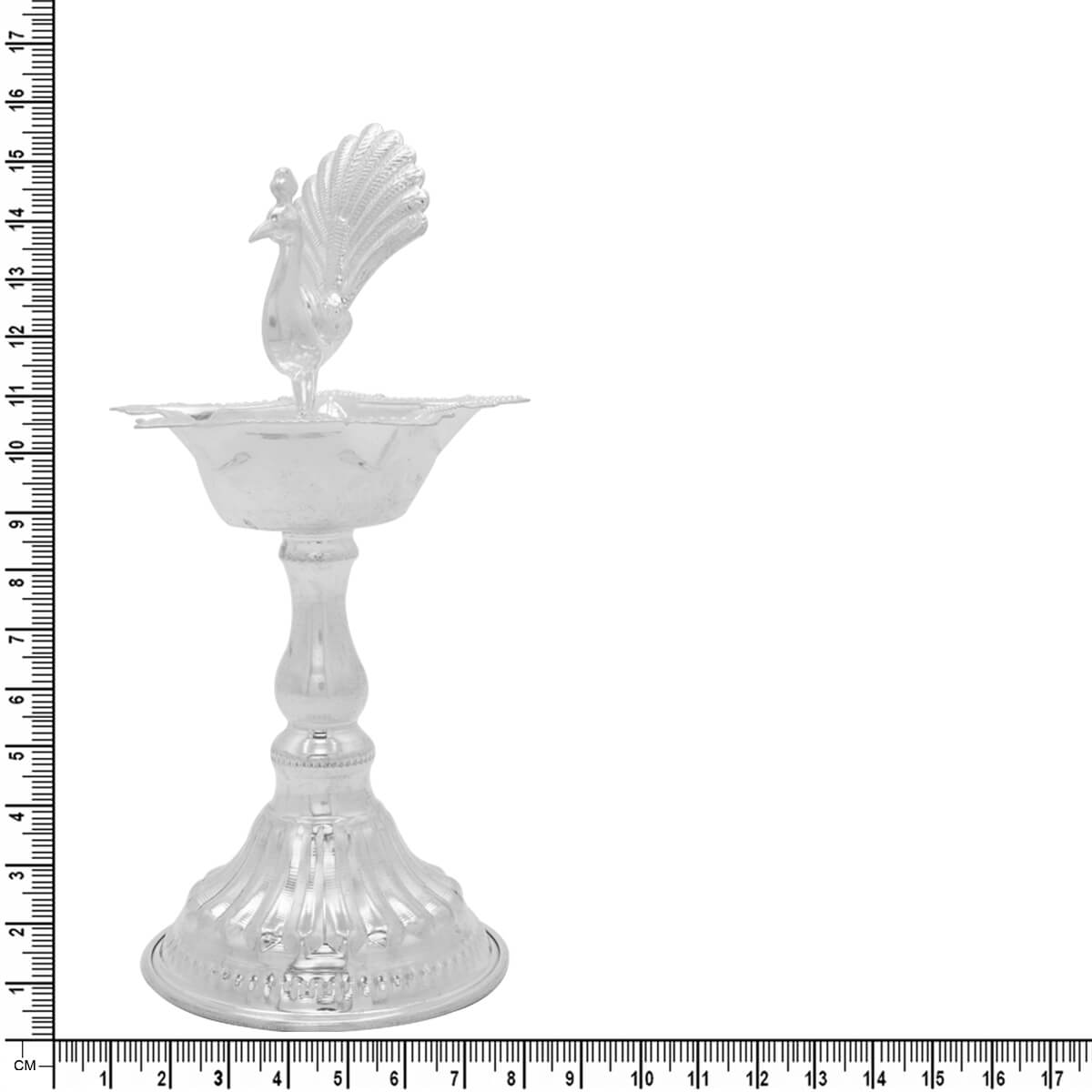 Brilliant Shimmer Silver Peacock Samai
