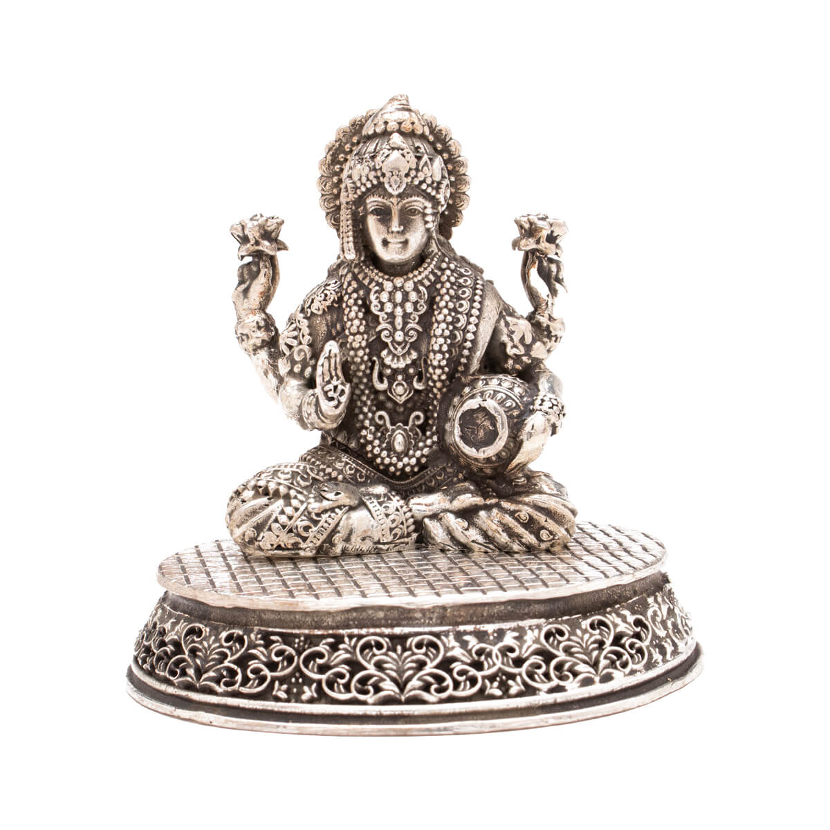 Scared Majestic Silver Laxmi Idol