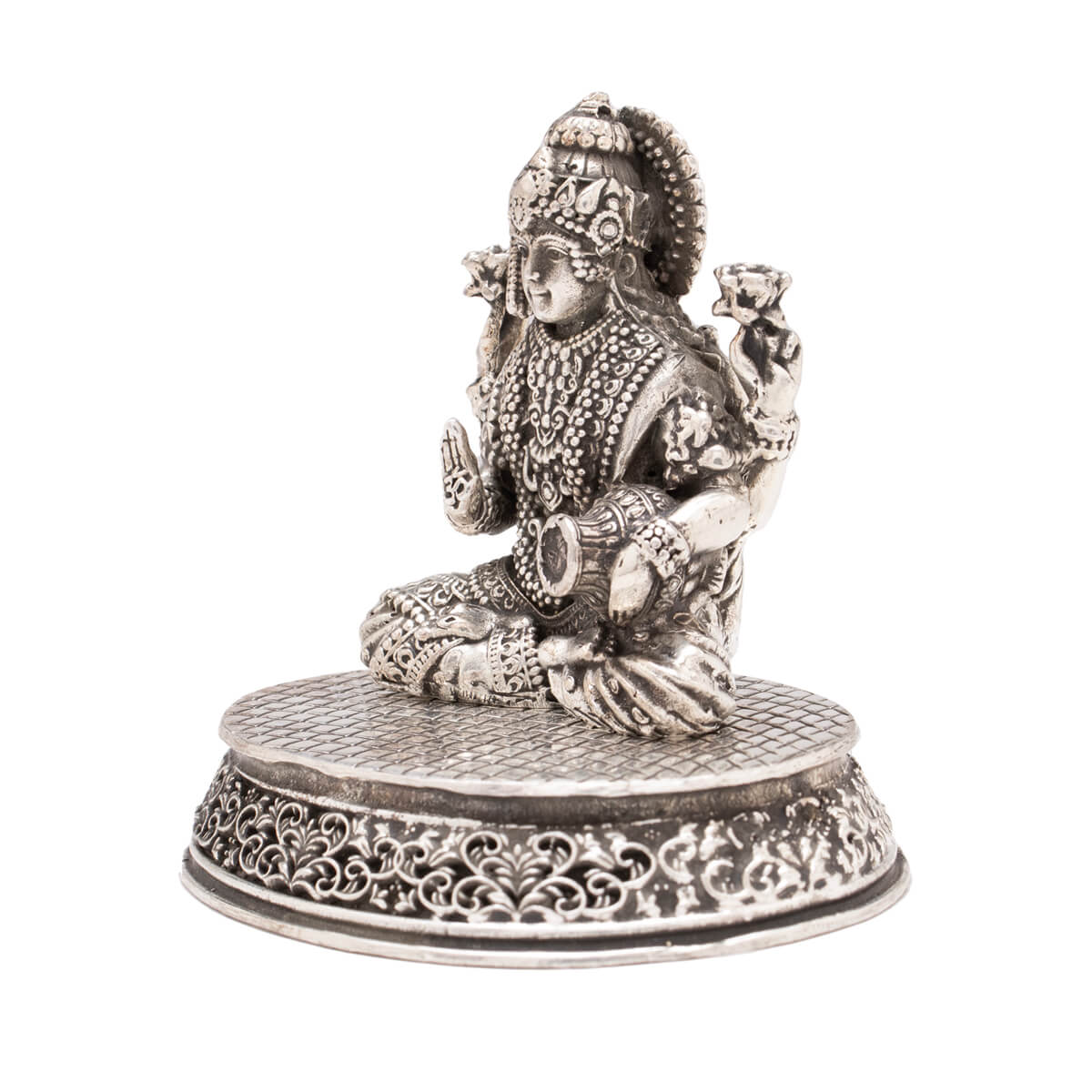 Scared Majestic Silver Laxmi Idol