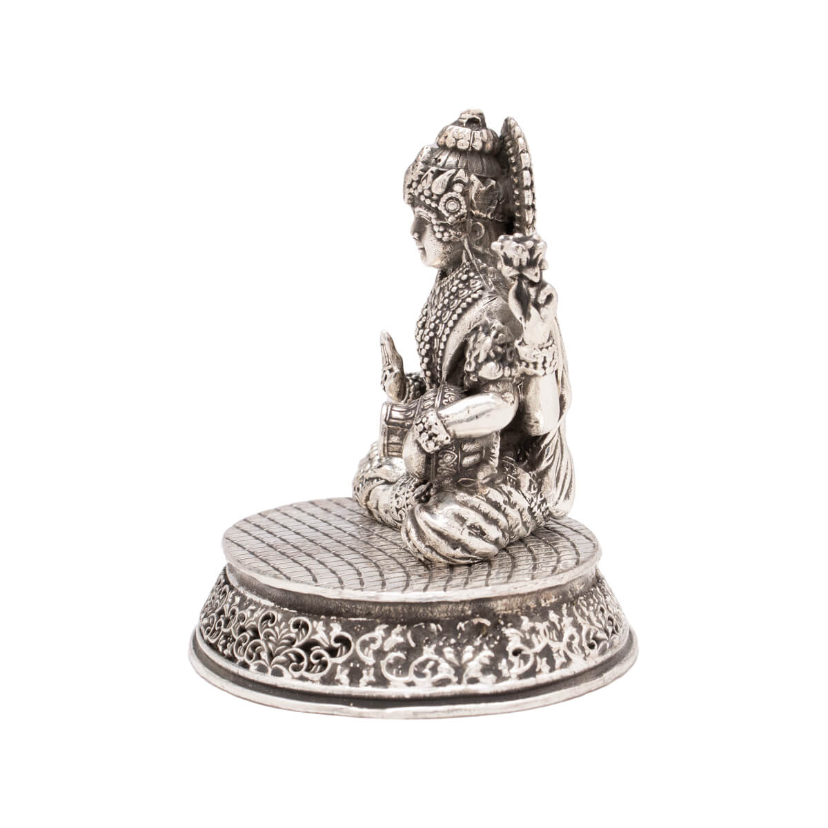 Scared Majestic Silver Laxmi Idol