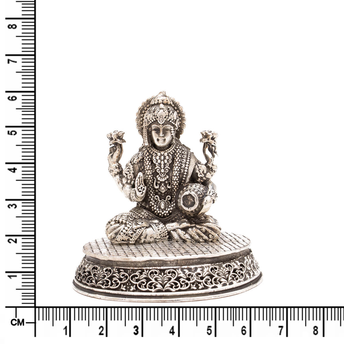 Scared Majestic Silver Laxmi Idol