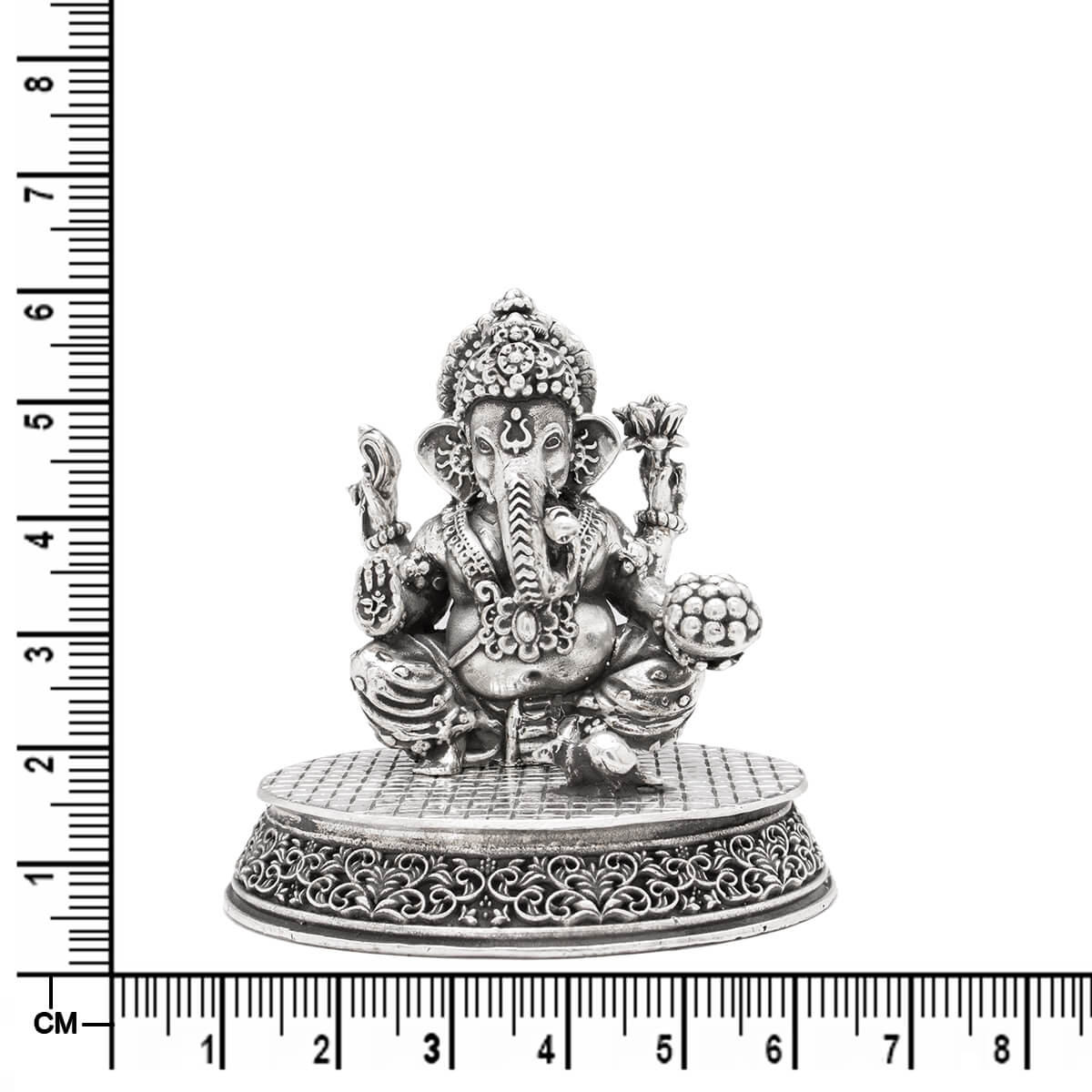 Celestial Elegance Silver Ganesh Murti