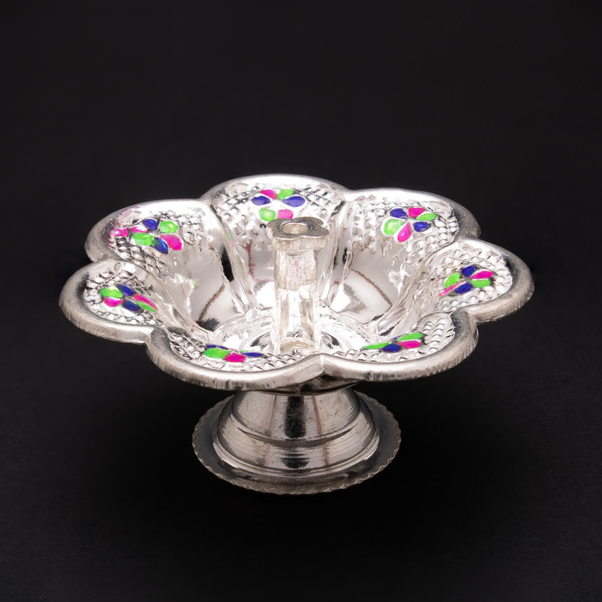 Stunning Opulence Silver Diya