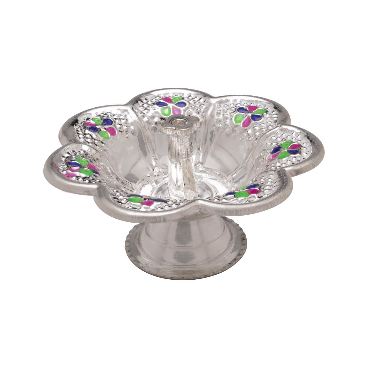 Stunning Opulence Silver Diya