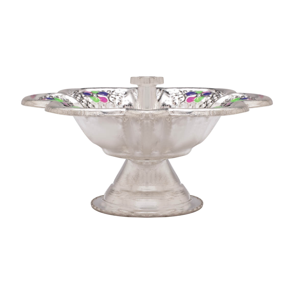Stunning Opulence Silver Diya