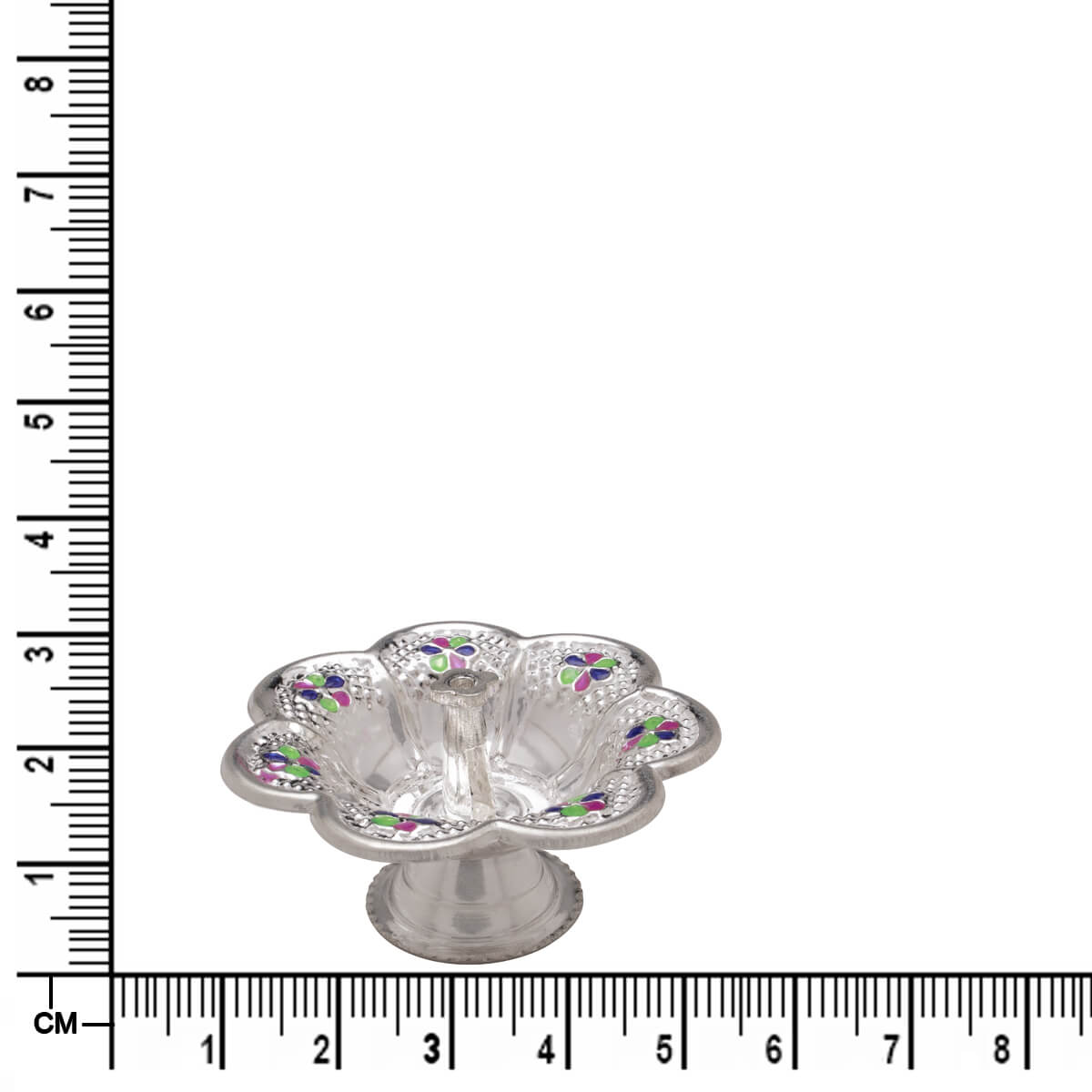 Stunning Opulence Silver Diya