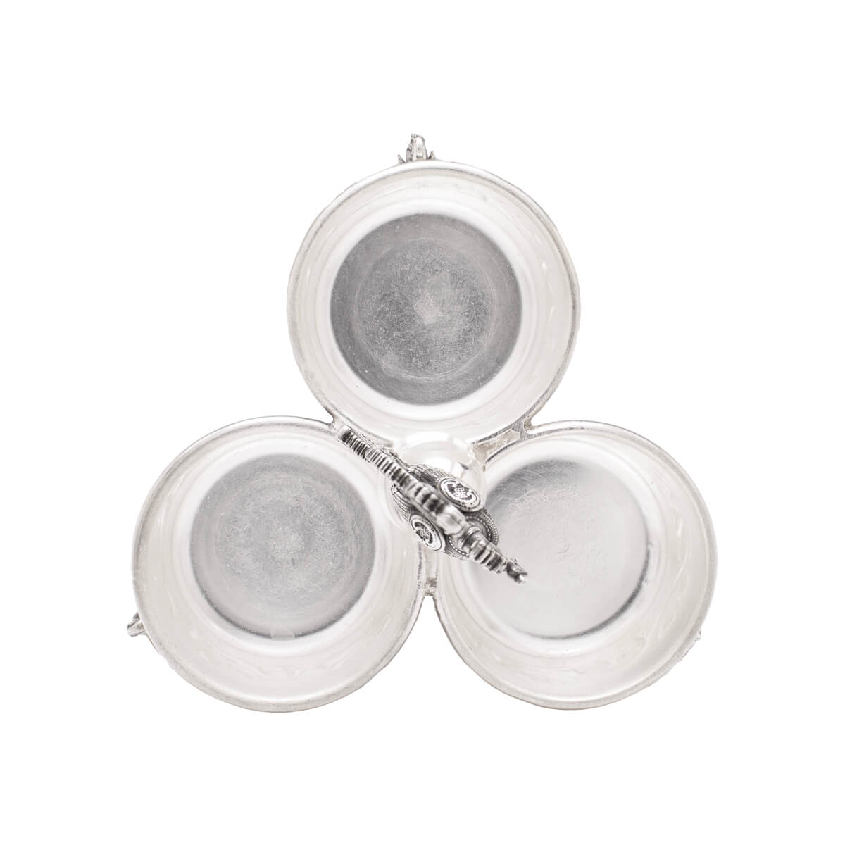 Royal Shimmer Silver Peacock Jodwati Karanda