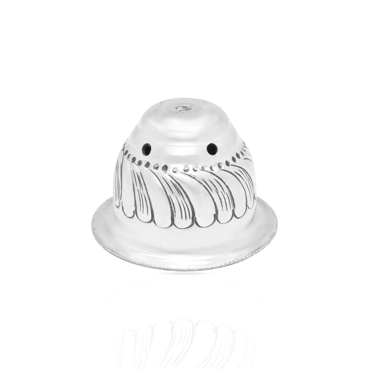 Shiny Swirl Silver Agarbatti Stand