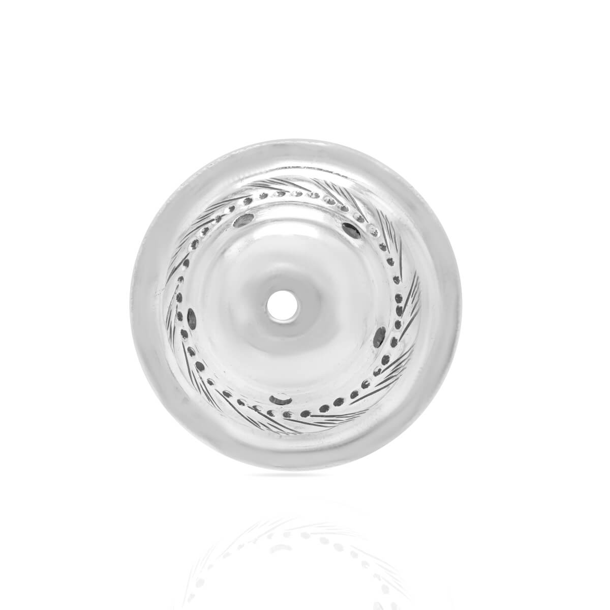 Shiny Swirl Silver Agarbatti Stand