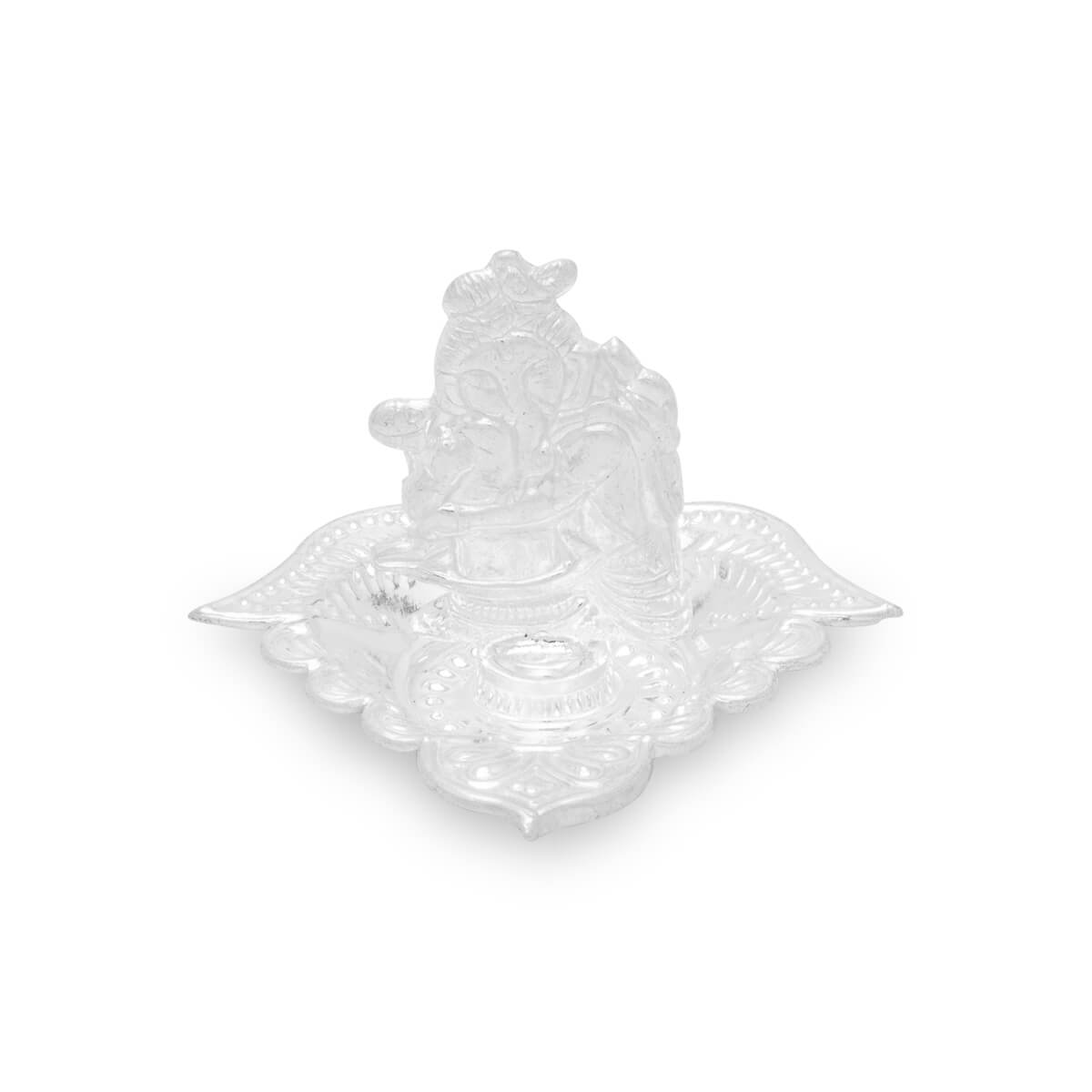 Mesmeric Ganesha Design Silver Agarbatti Stand