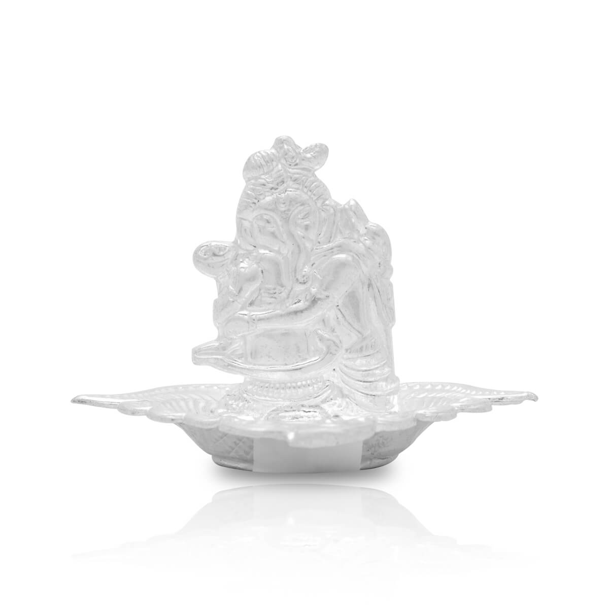 Mesmeric Ganesha Design Silver Agarbatti Stand
