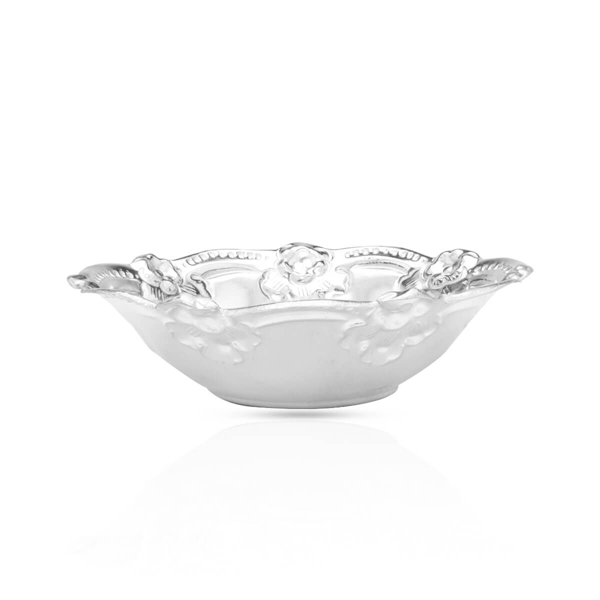 Exclusive Floral Motif Silver Bowl