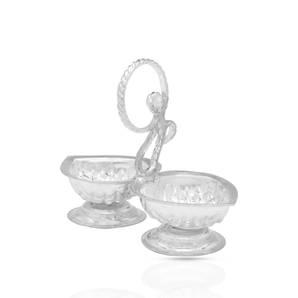 Delicate Shimmer Silver Jodwati Karanda