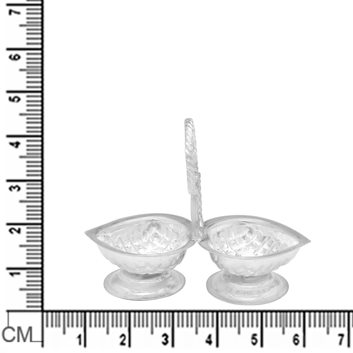 Delicate Shimmer Silver Jodwati Karanda