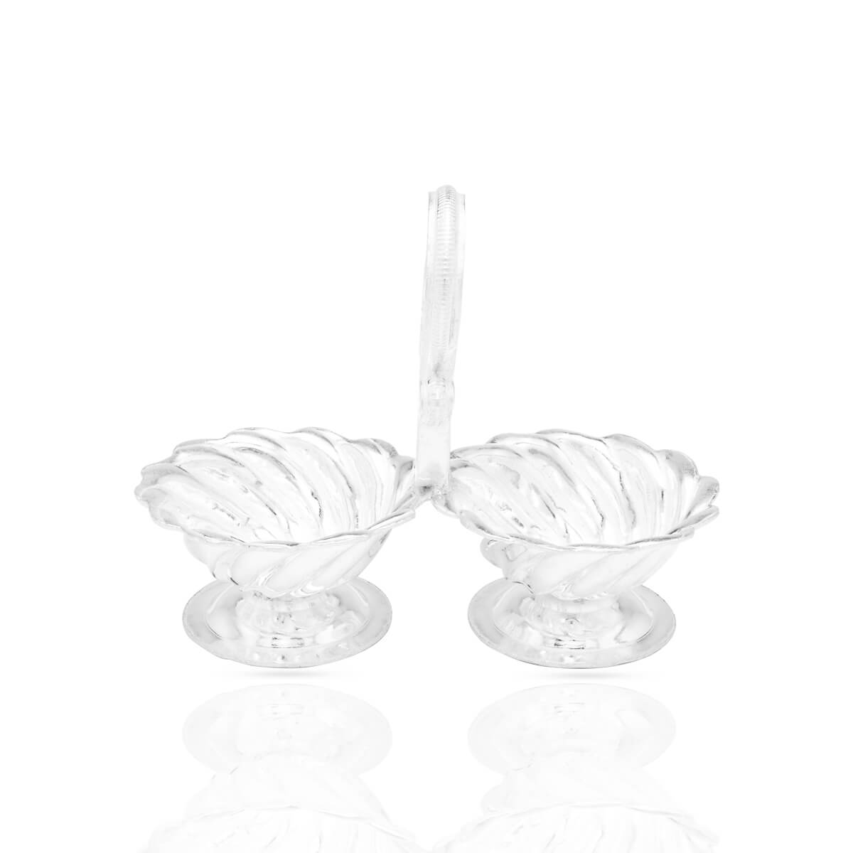 Shimmer and Swirl Silver Jodwati Karanda