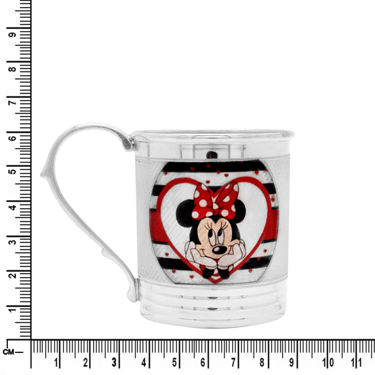 Gleaming Adorable Minnie Mouse Silver Mug