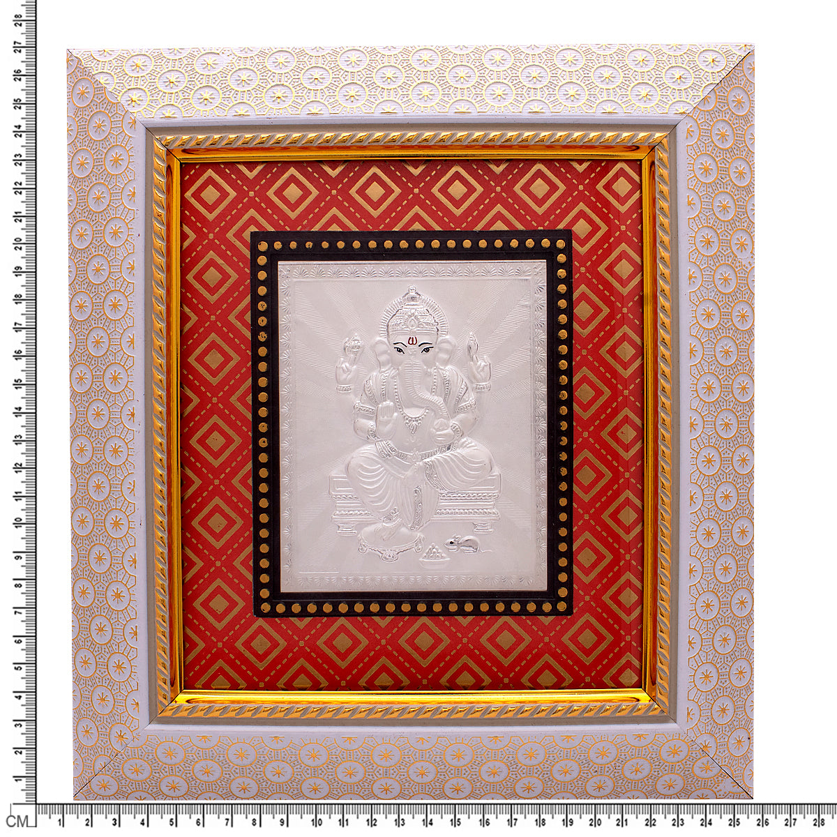 Divine Silver Ganesha Frame