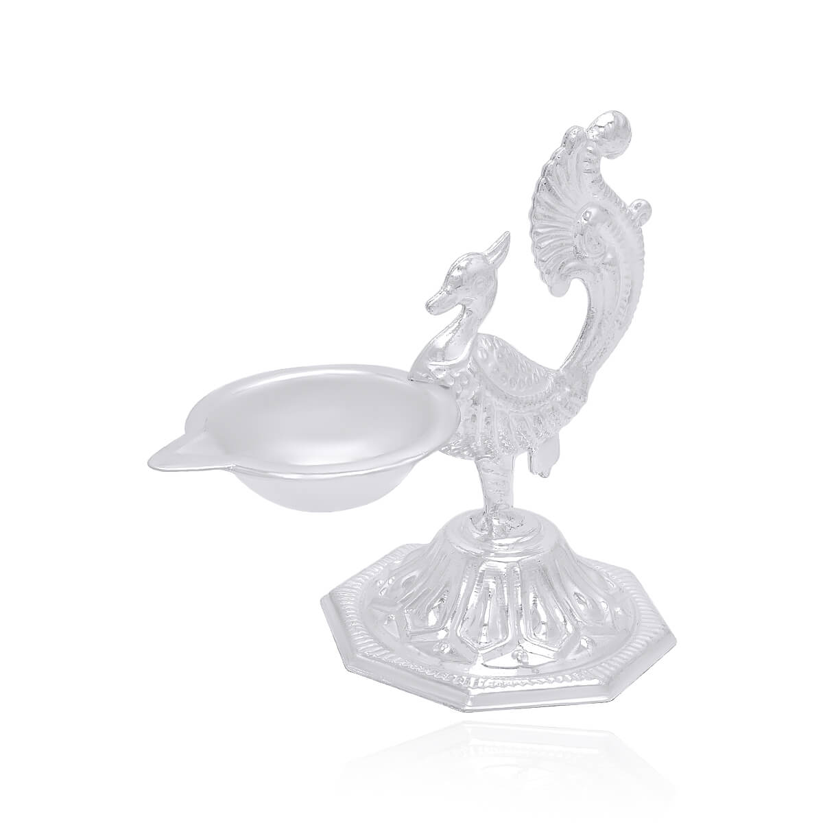 Glimmering Elegance Peacock Silver Diva
