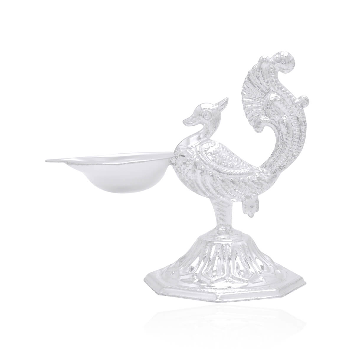 Glimmering Elegance Peacock Silver Diva