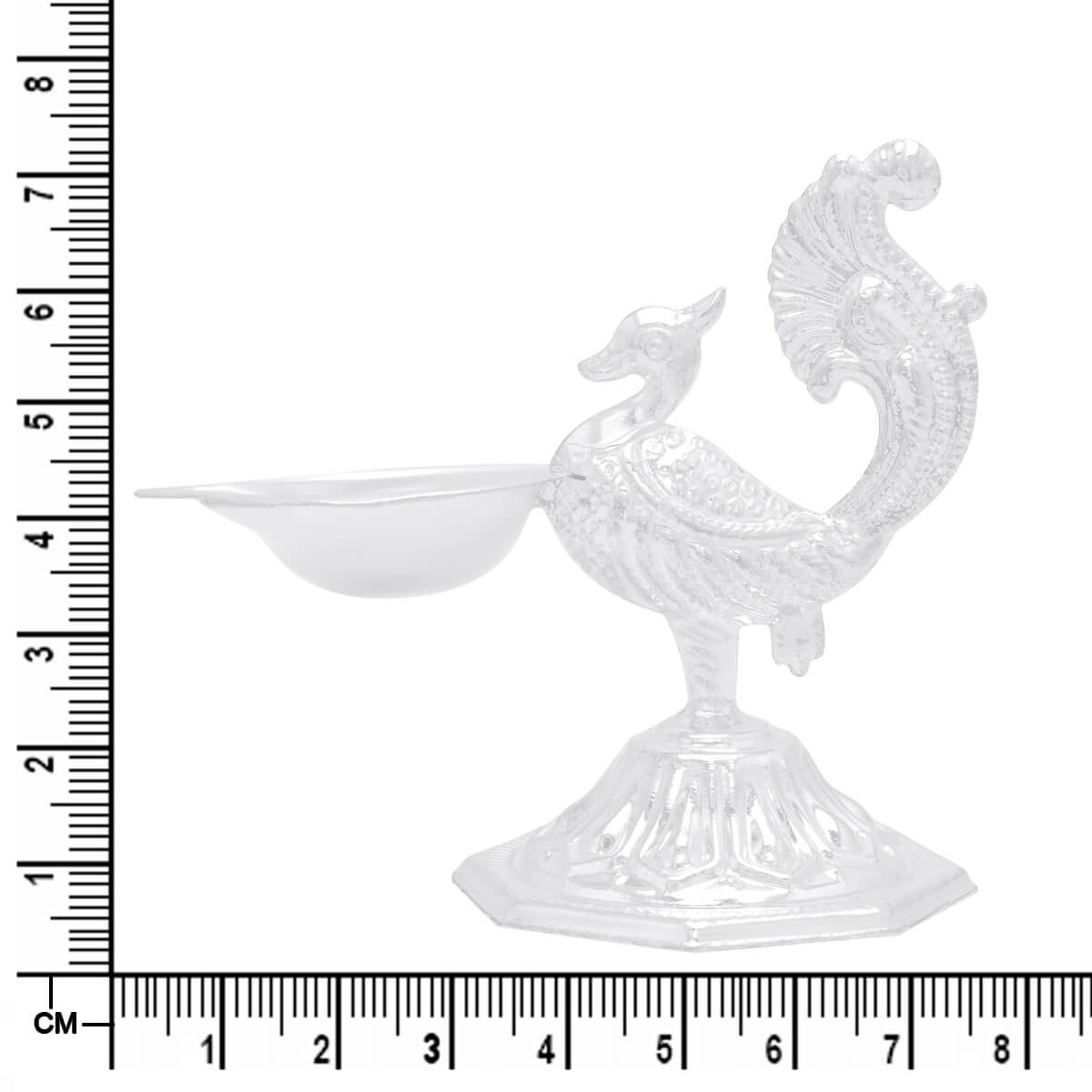 Glimmering Elegance Peacock Silver Diva