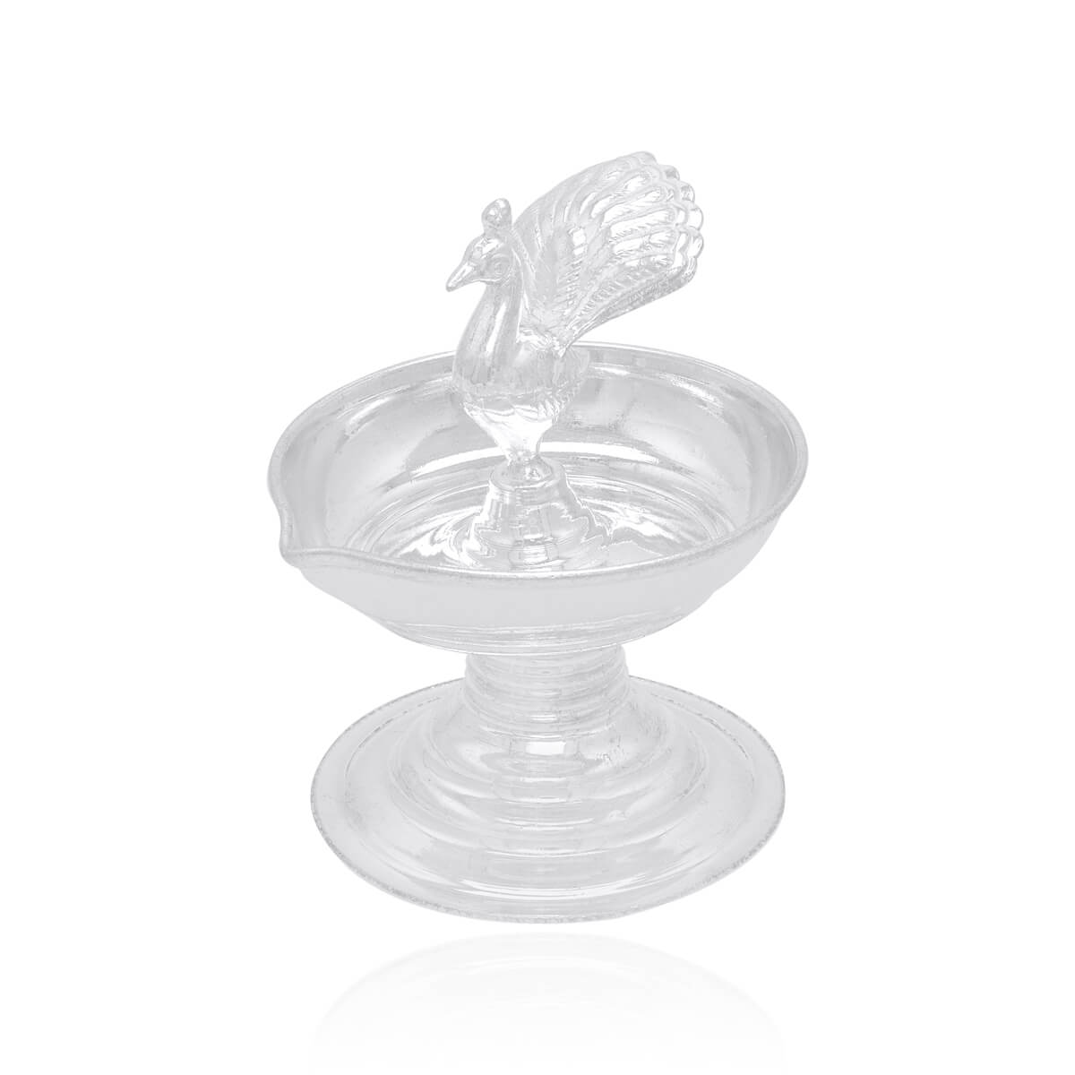 Enchanting Peacock Motif Silver Diva