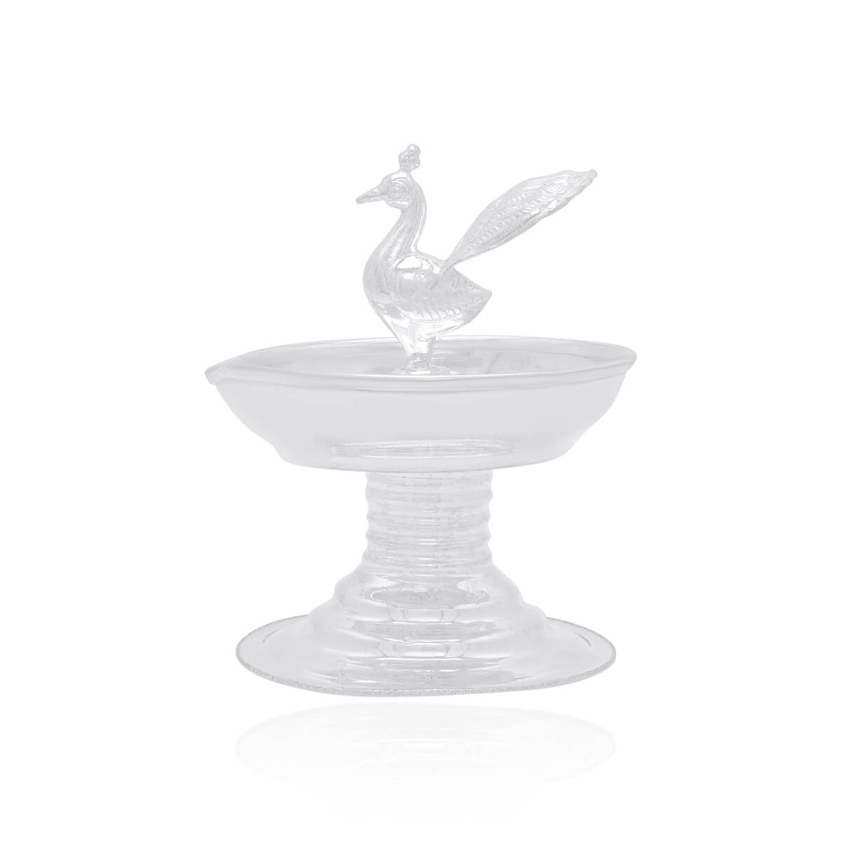Enchanting Peacock Motif Silver Diva