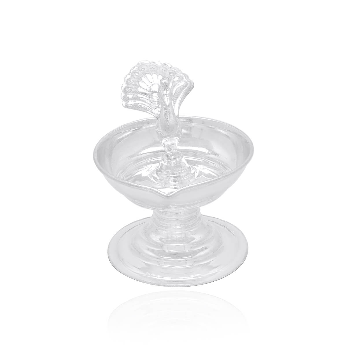 Enchanting Peacock Motif Silver Diva