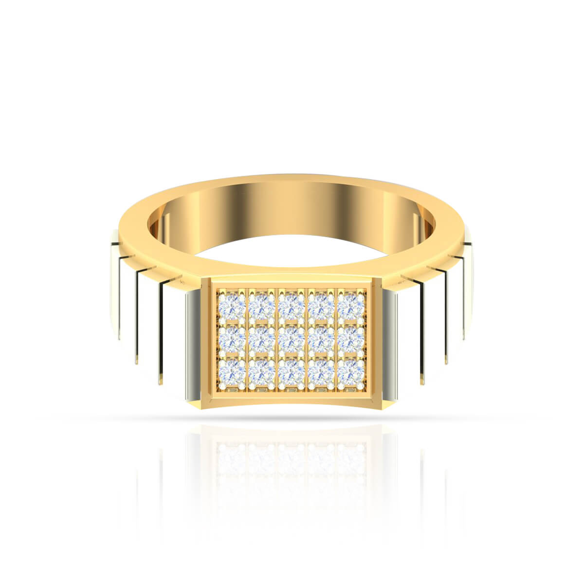 Dashing Radiance Men Diamond Ring 18K