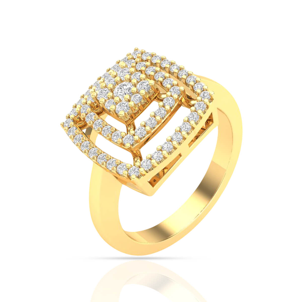 Bold Square Shine Ring for Women
