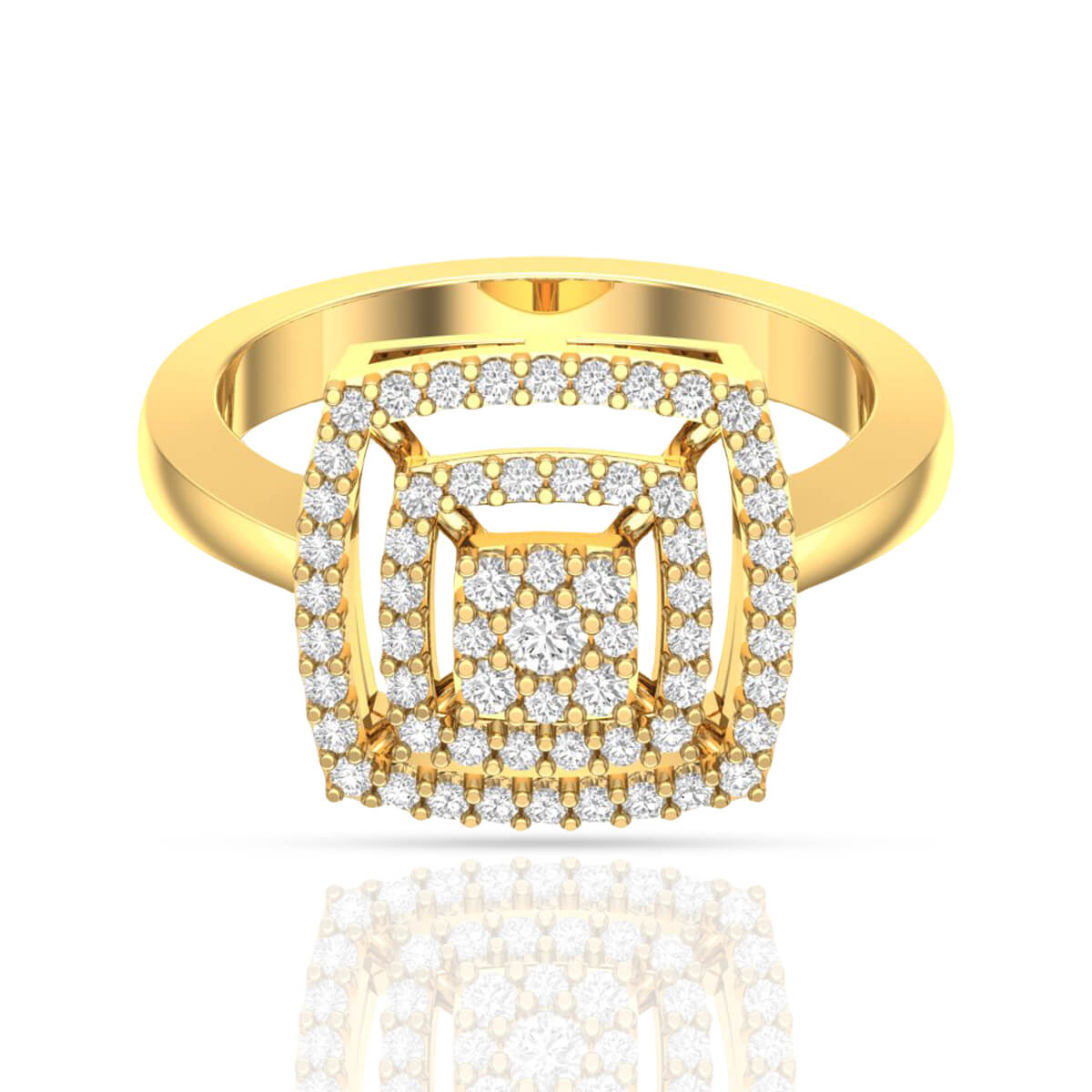 Bold Square Shine Ring for Women