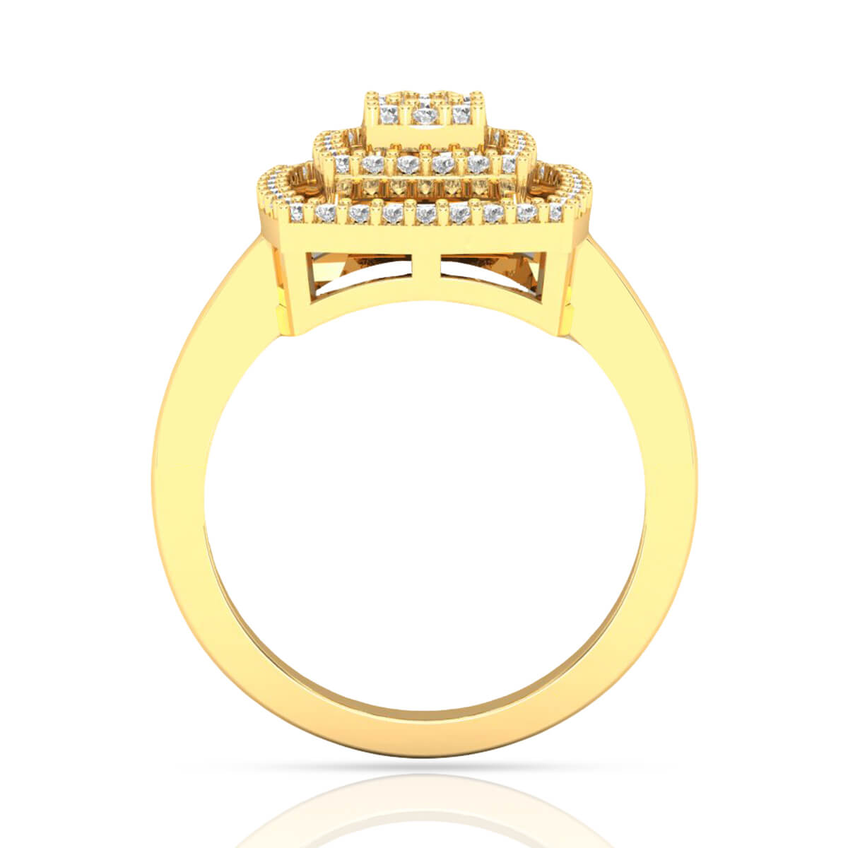 Bold Square Shine Ring for Women