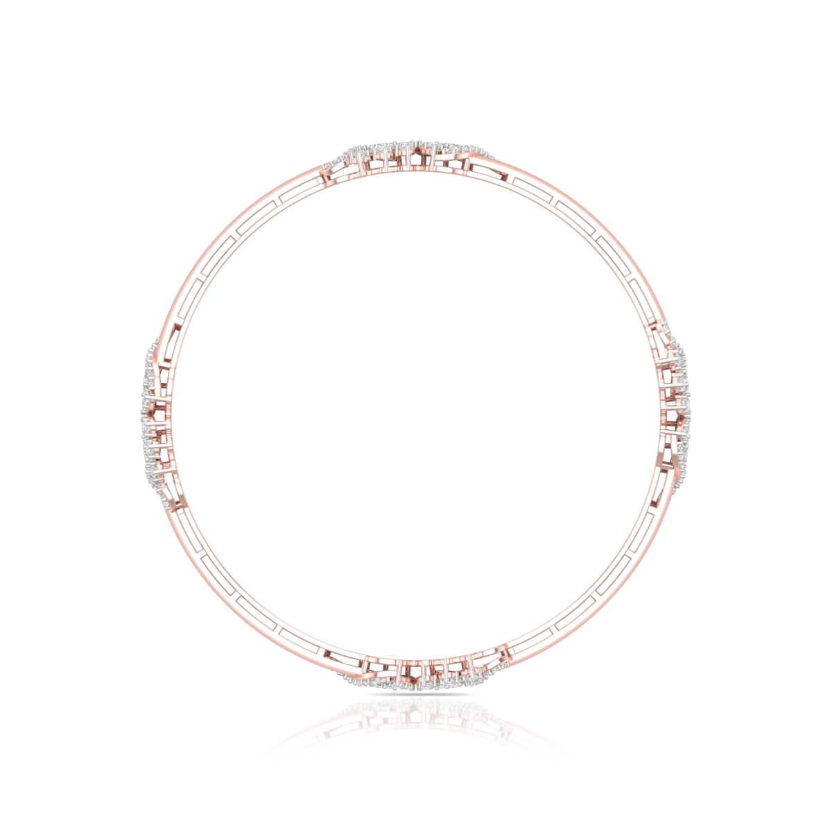 Rosy Charm Diamond Bangle