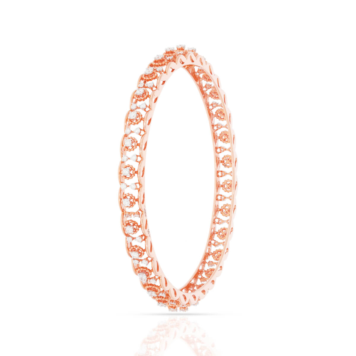 Rosy Shine Diamond Bangle