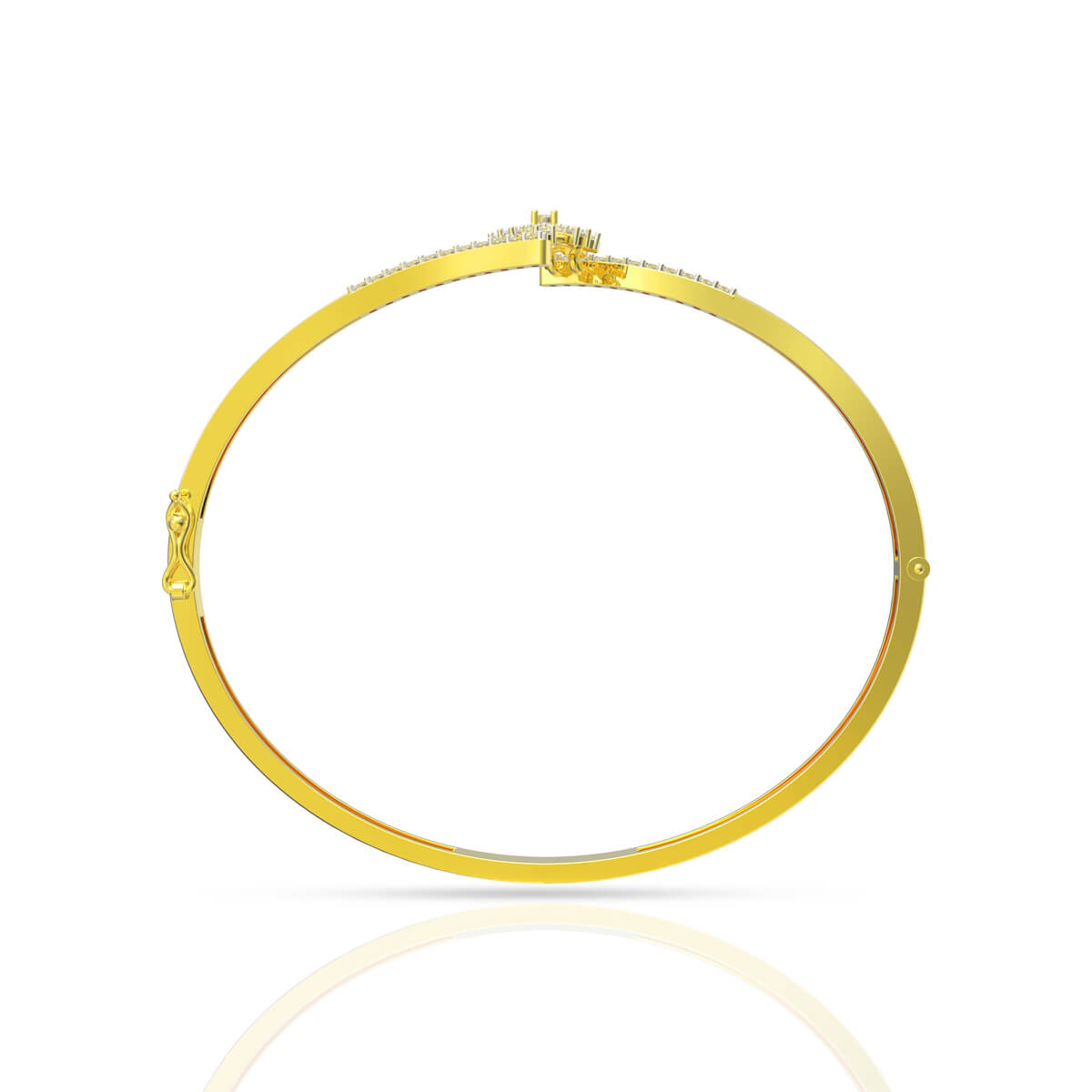 Elegant Flower Charm Diamond Kada