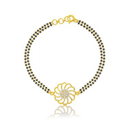 Sparkling Flora Gold Mangalsutra Bracelet