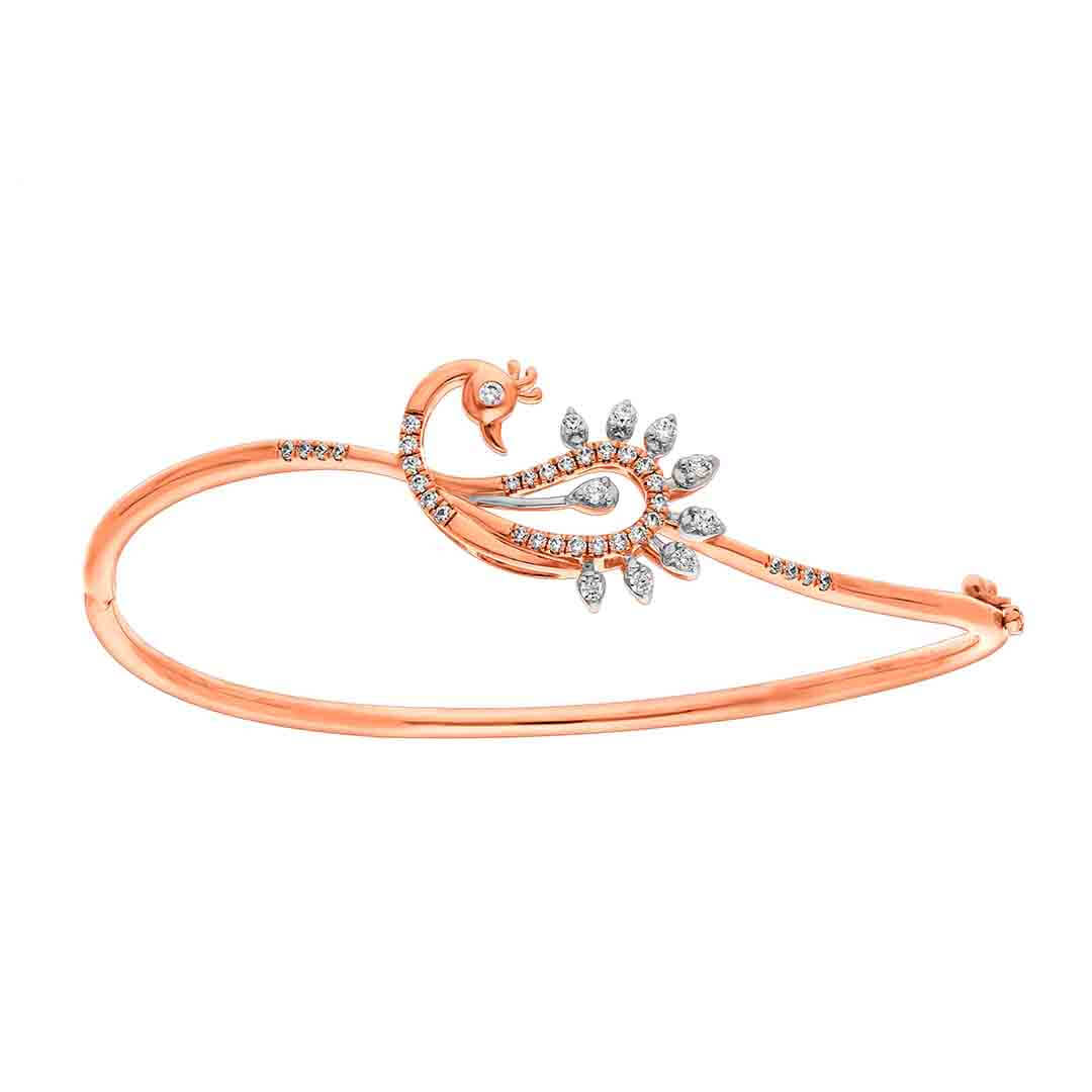 Minimal Peacock Elegance Diamond Kada