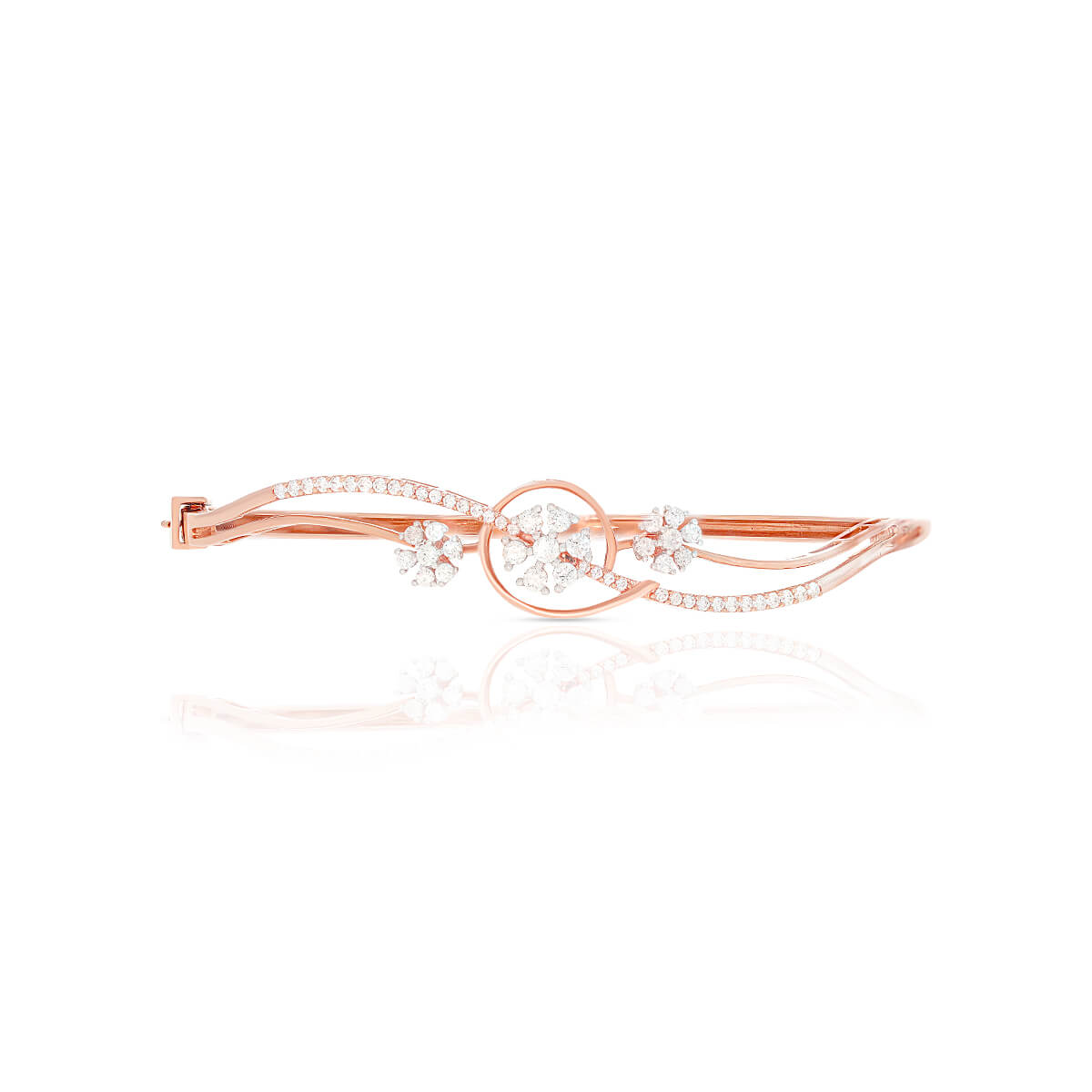Elegant Swirl Diamond Kada