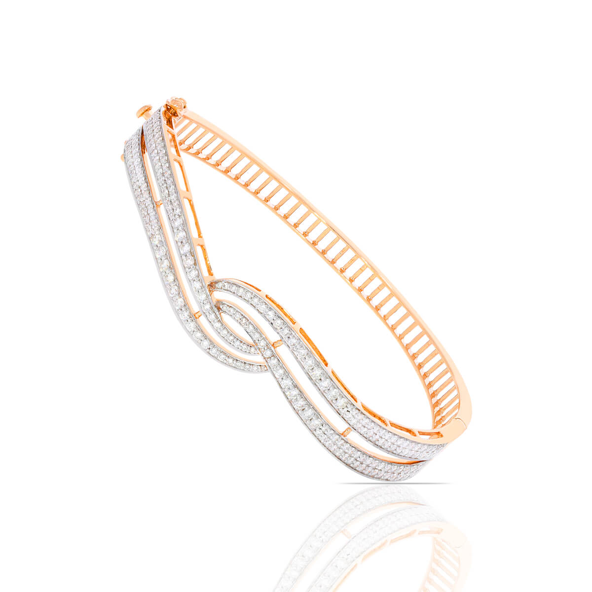 Captivating Swirl Shimmer Diamond Kada