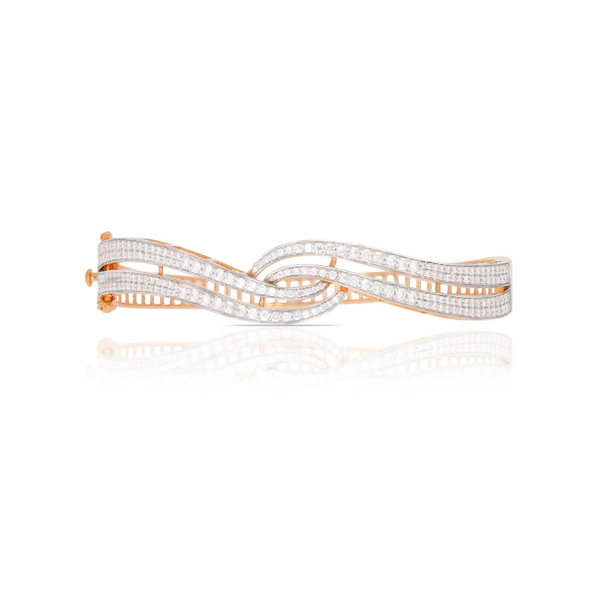 Captivating Swirl Shimmer Diamond Kada