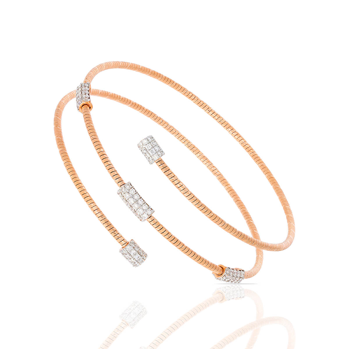 Sparkling Spiral Diamond Kada