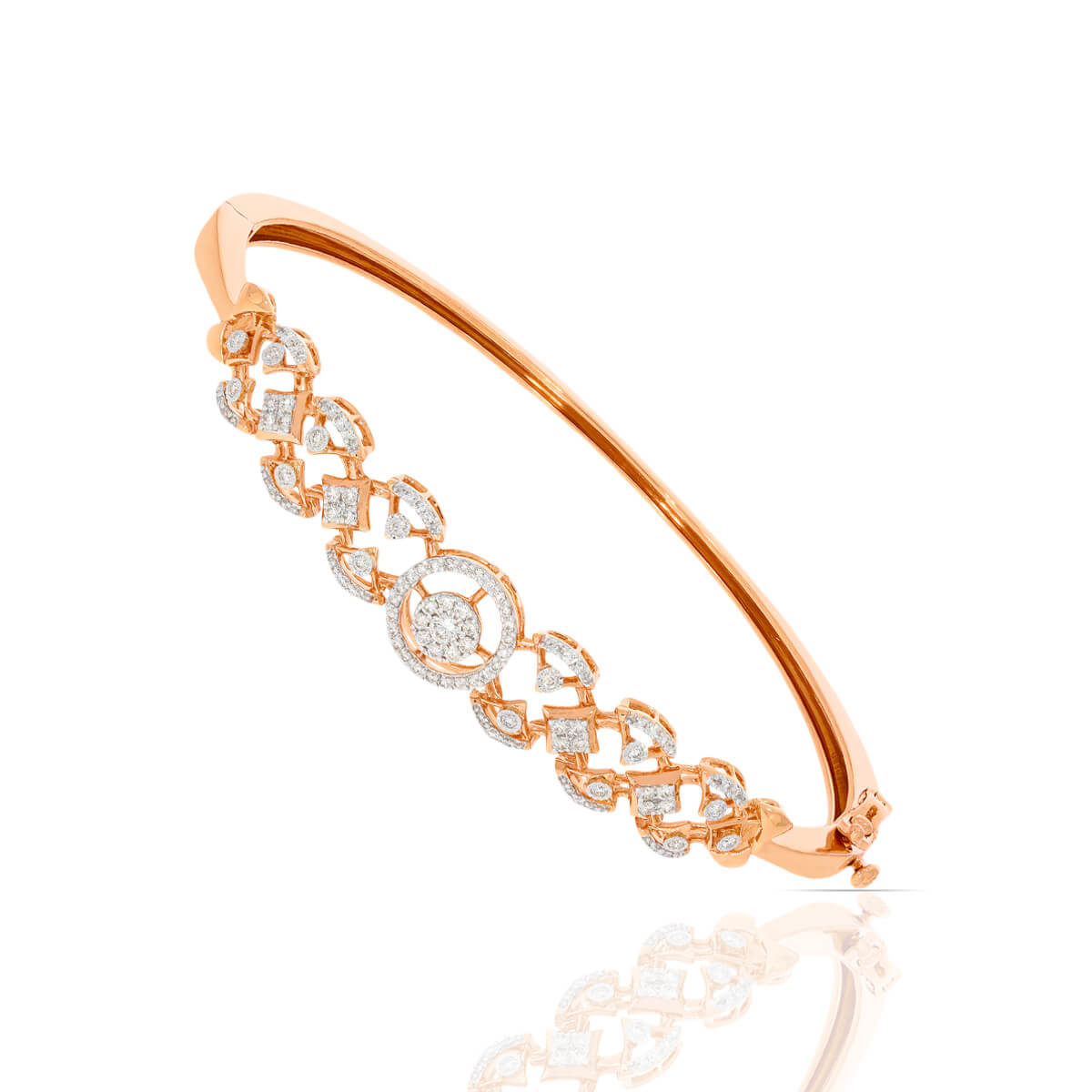 Rosy Shimmering Elegance Diamond Kada