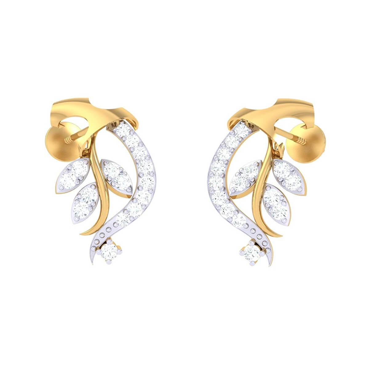 Petal Elegance 18K Diamond Studs