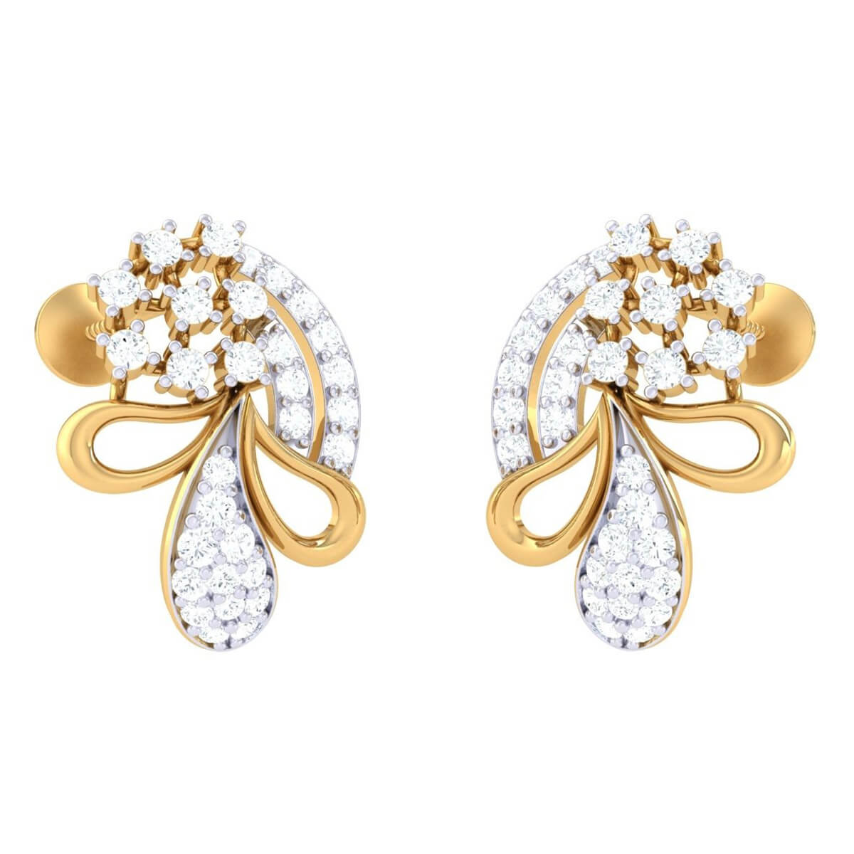 Luxuriously Crafted Diamond Stud Earrings