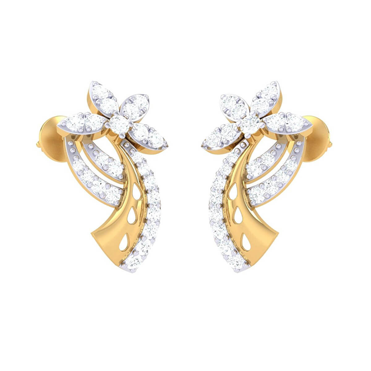 Brilliantly Designed Diamond-Stud Earrings