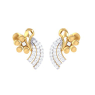Elegant Luxury Diamond-Infused Stud Earrings