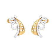 Polished Elegance Diamond-Accented Stud Earrings